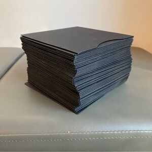 55 Black CD DVD Sleeves Textured Thick Paper Envelopes Storage